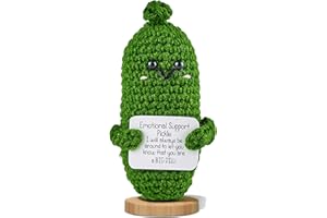 Funny Positive Potato,Douthfolle Mini Funny Positive Life Potato with Card Interesting Knitted Positive Doll for Party Decoration Christmas Birthday Gifts Encouragement (Pickle 1)