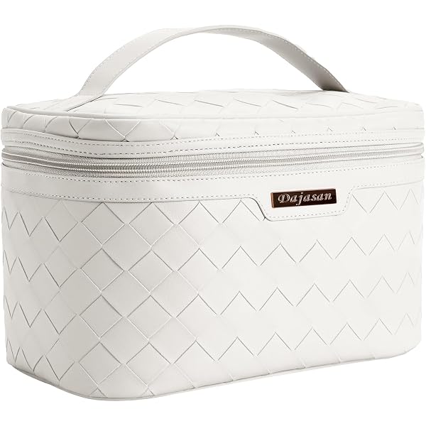 Amazon.com: Portable Makeup Bag Travel Cosmetic Case, Polka Dot Purple White  Zipper Pouch Cosmetic Bag with Handle Toiletry Bag for Women Girls : Beauty  & Personal Care