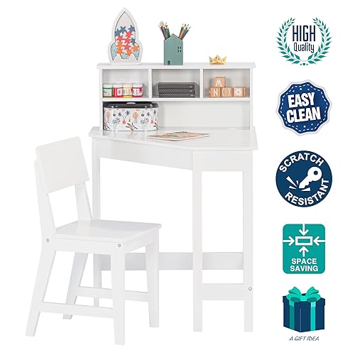 UTEX Kids Desk, Kids Corner Desk and Chair Set, Children Study