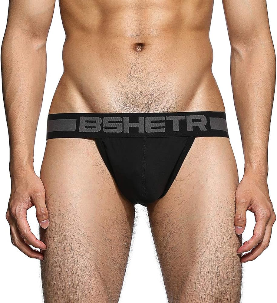 BSHETR Men's Jockstraps Athletic Supporters 4-Pack Cotton Work Out Underwear at  Men’s Clothing store