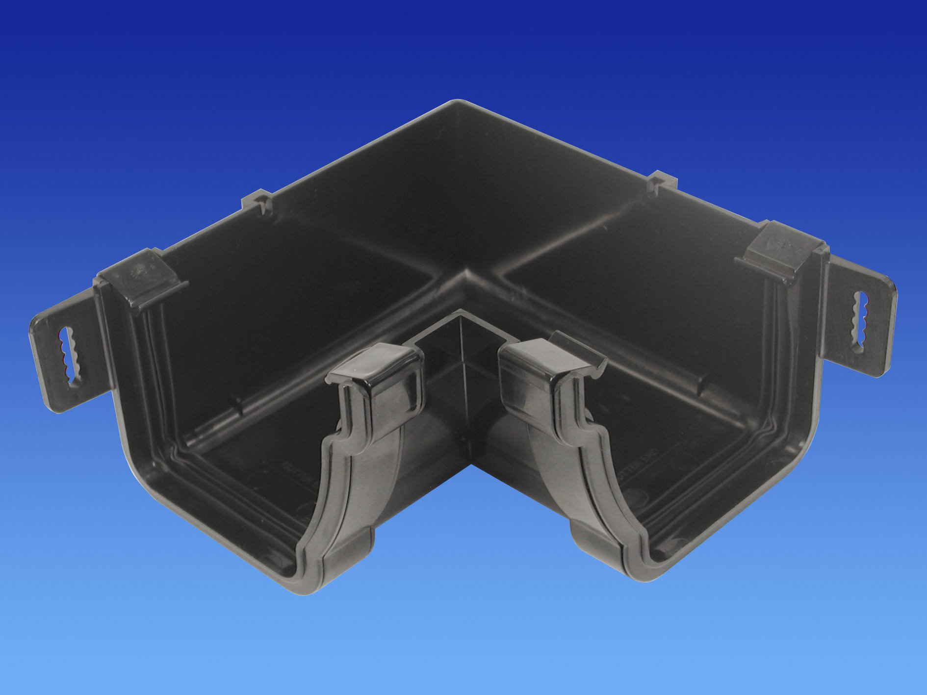 OSMA Black 111mm Internal 90 deg Angle for Stormline Ogee Gutter System 8T843B