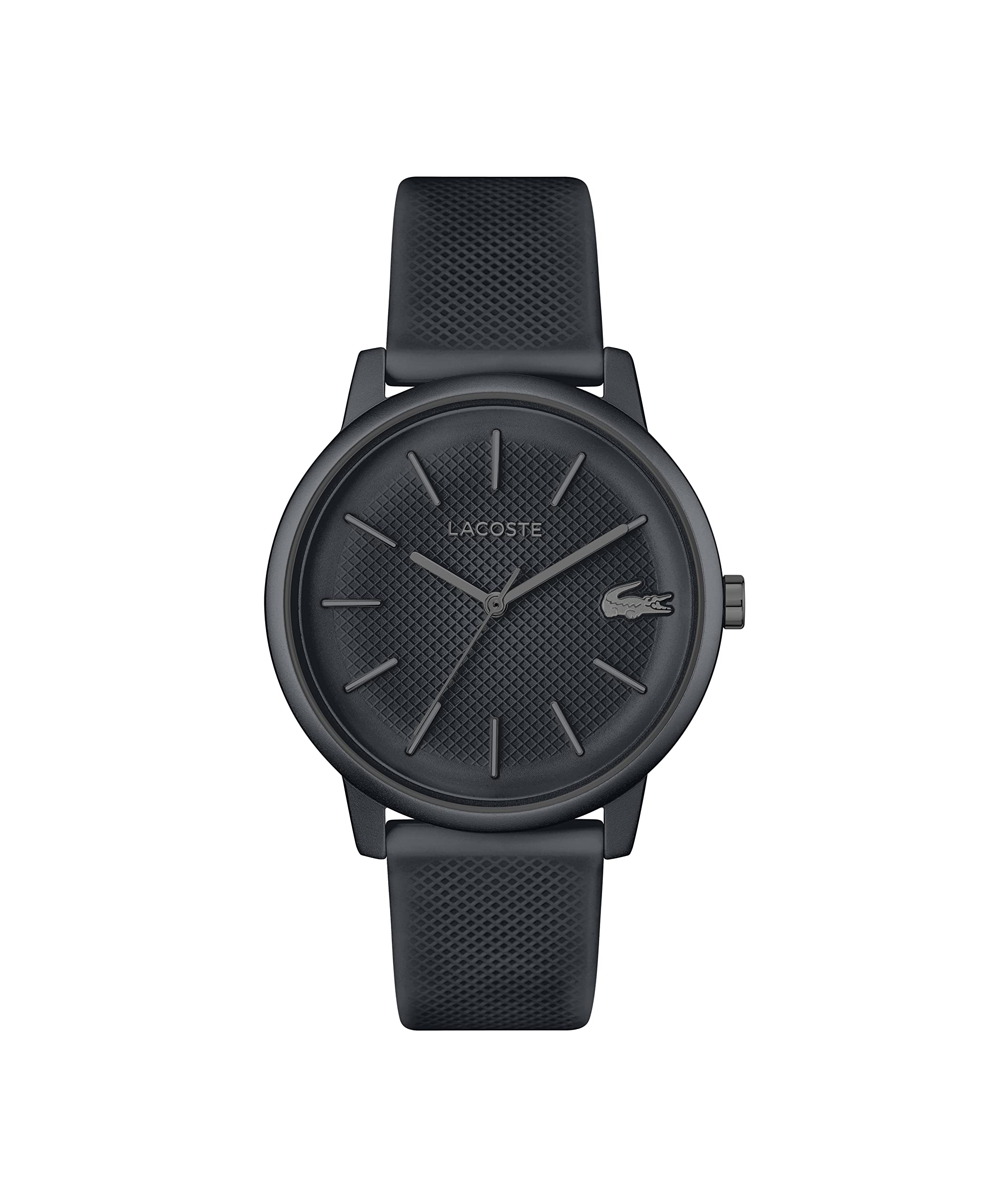 LACOSTE(ラコステ) 12.12 Move Grey Silicone Dark Grey Dial Men's Watch, Dark Grey, Classic, gray (dark gray), Classic