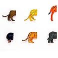 Kikkerland Safari Animal Butt Magnets, Set of 6 (MG23)