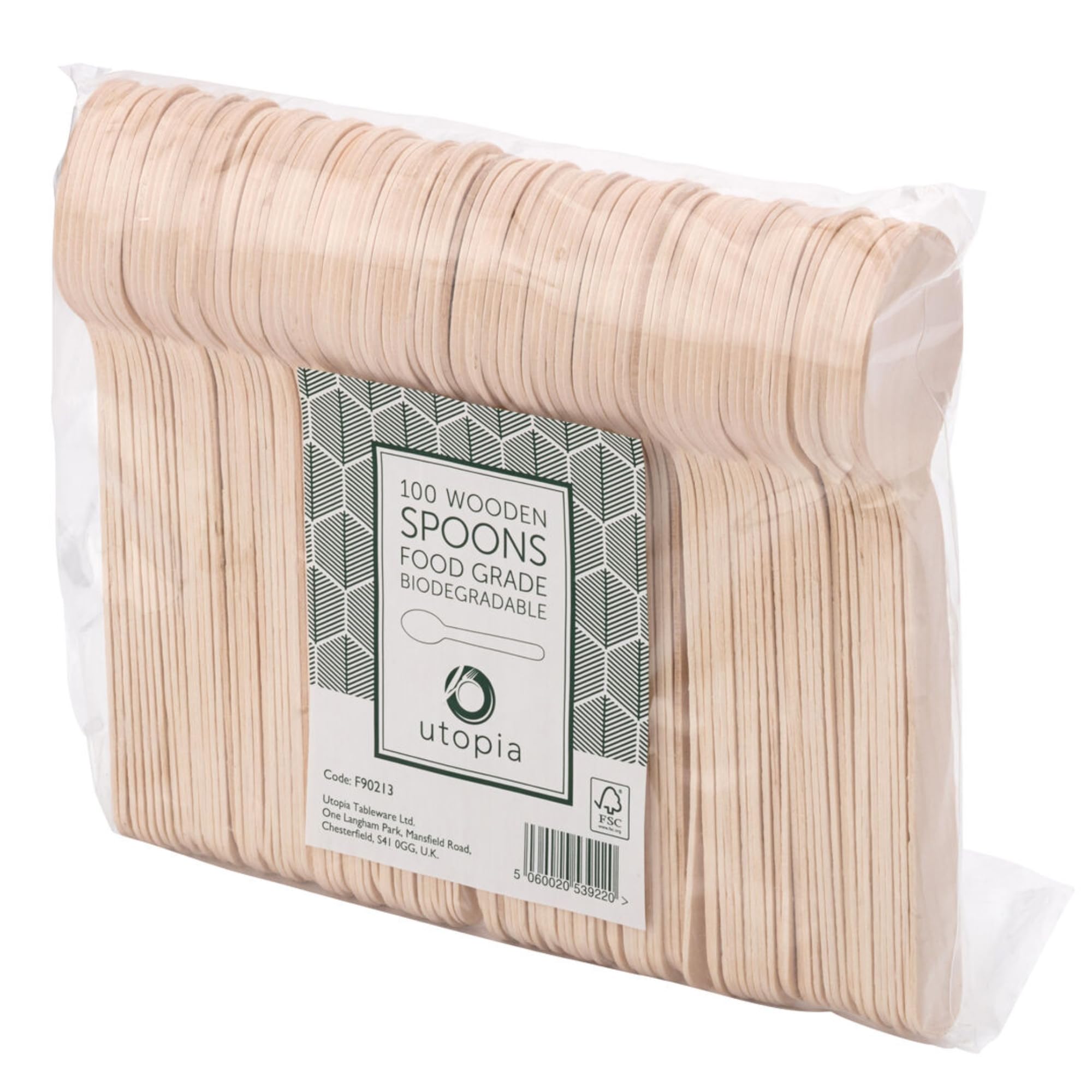 Utopia Birch Wood Spoon 6.25inch / 16cm, F90213-000000-B01010, Pack of 1000