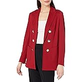 Anne Klein Womens Faux Double Breasted Patch Pocket JacketBusiness Casual Blazer