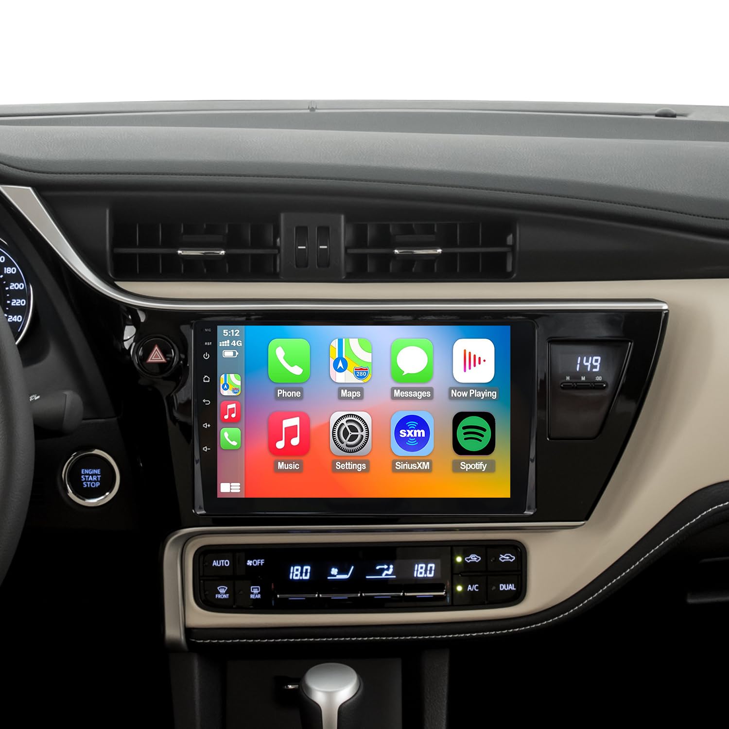 Photo 1 of QLED Radio for Toyota Corolla 2017 2018 2019 Upgrade,Touch Screen Stereo Replacement,Wireless carplay Android auto,4G LTE Network