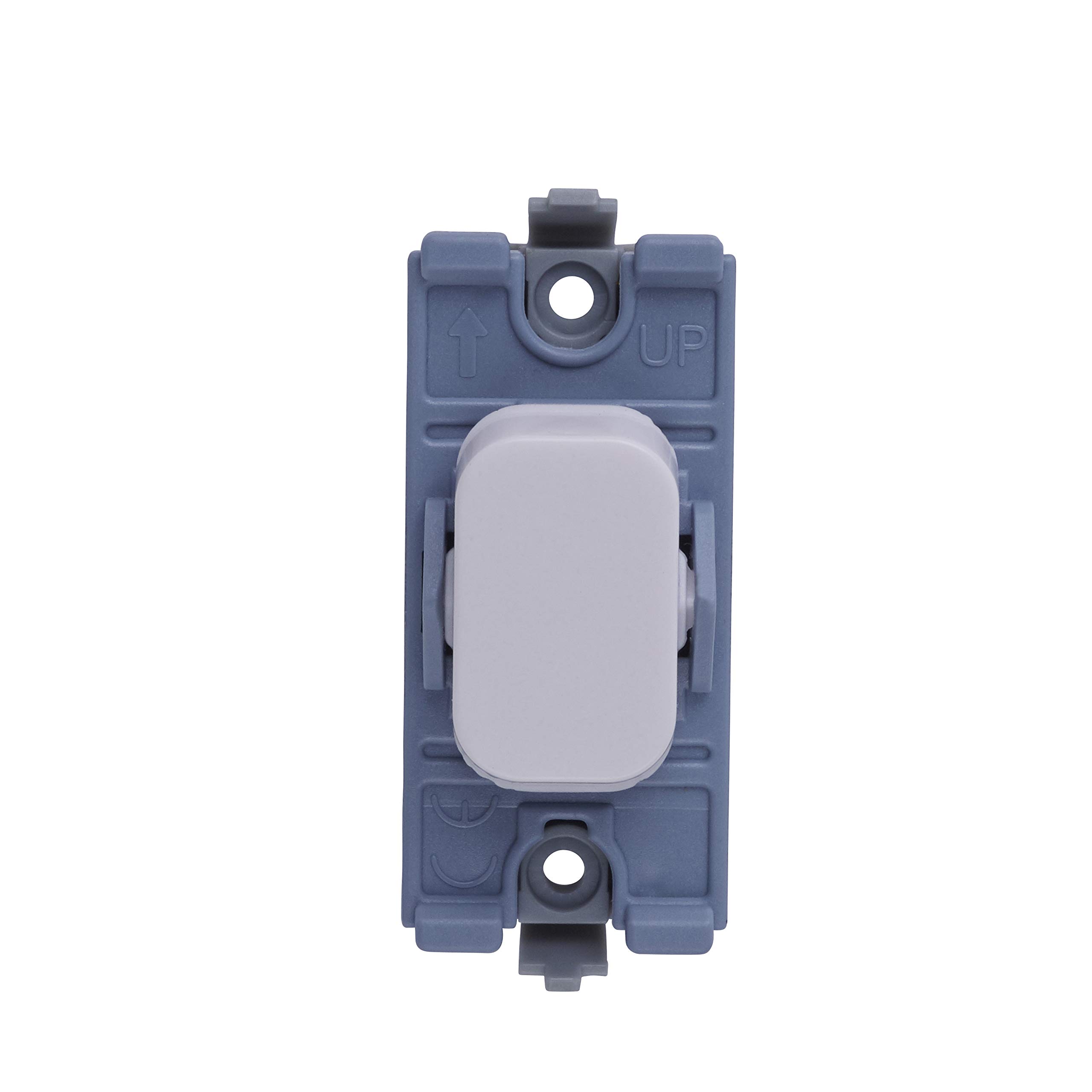 Schneider Electric - Lisse White moulded (LWM) Grid Flush mounting, retractive grid switch module, very easy to install with a clip-in system - Wiring Devices White - GGBL202OCW