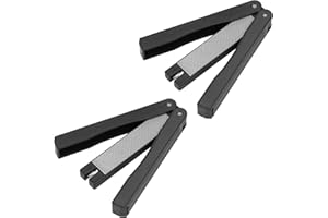 2Pcs Diamond Knife Sharpener Tool - 400/600 Grit Diamond Sharpening Stone Tool, Efficient Grinding Knife Sharpener for Kitche