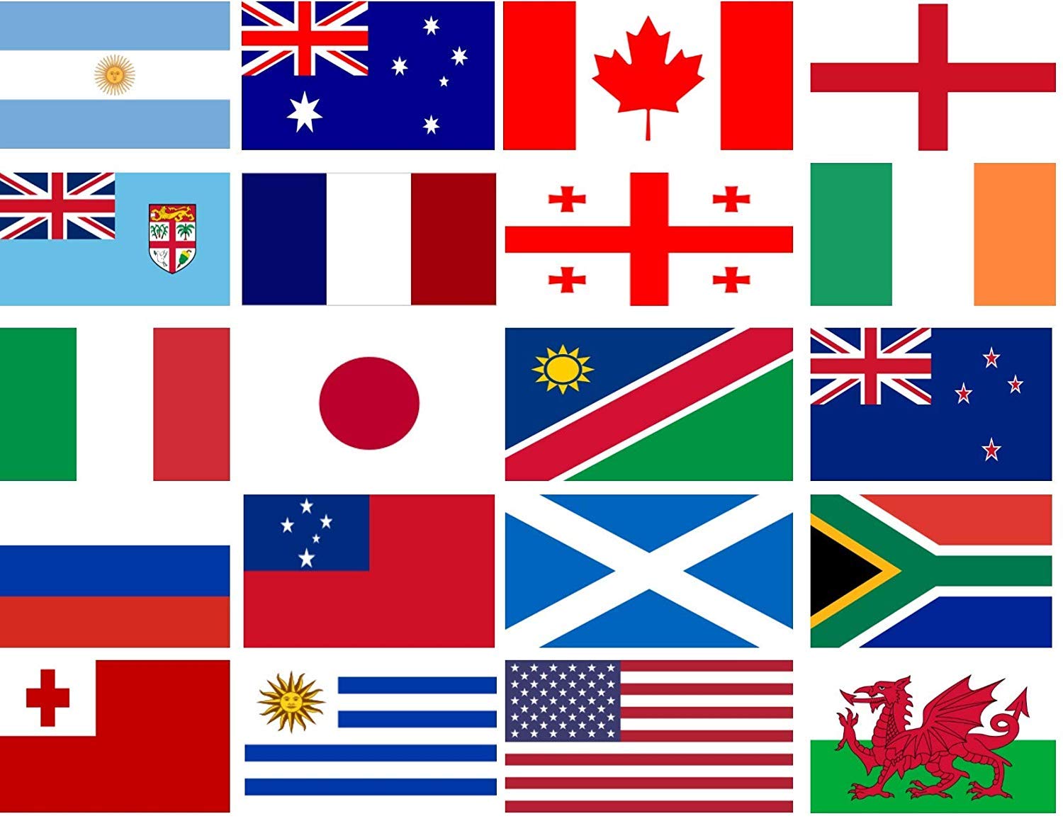 6m/20ft Polyester Fabric Small Bunting Garland with 20 Flags For Rugby Foot Ball Worldcup Olympic Sports Event Banner Decorations