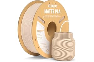 ELEGOO Filamento PLA MATE 1,75 mm 1KG Beige, Filamento para Impresora 3D, Precisión Dimensional +/- 0,02 mm, Carrete Filamento 3D, para Mayoría Impresoras 3D