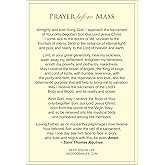 Prayer Before and After Mass LAMINATED Holy Card (3-pack) with Two Free Prayer Cards Included