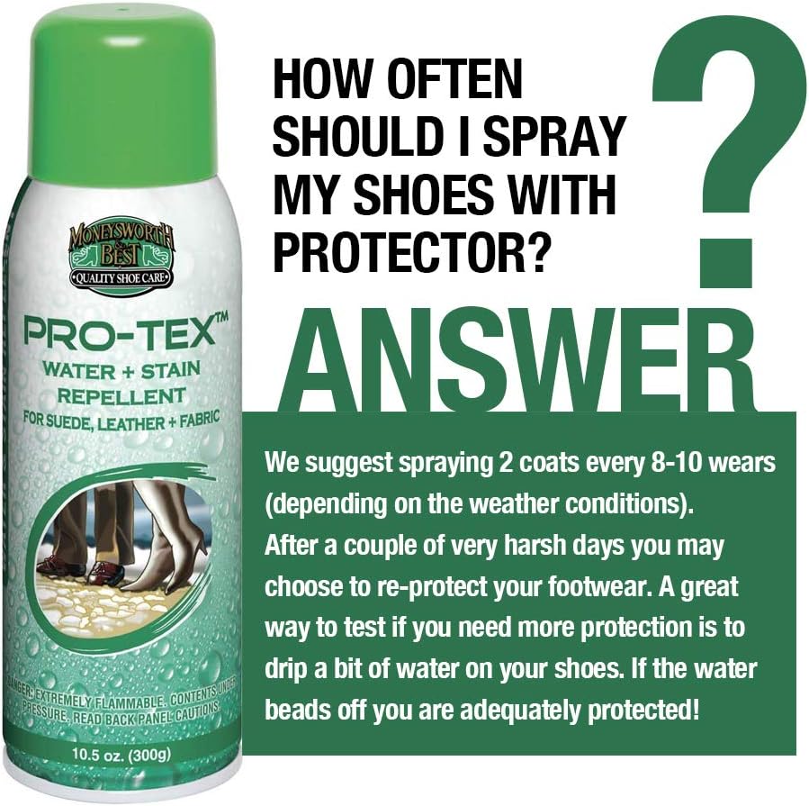 Moneysworth & Best Pro-Tex Water & Stain Shoe Protector (10.5-Ounces): Sports & Outdoors