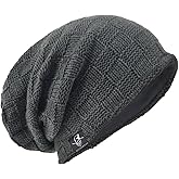 Men Oversize Skull Slouch Beanie Large Skullcap Knit Hat