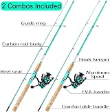 Sougayilang Spinning Rod Combo 2-Piece 5 Foot 6 Inch Graphite Fiberglass view 3
