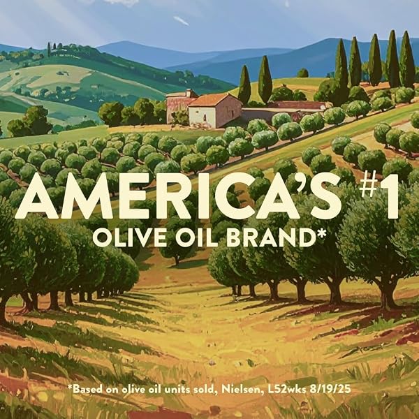 POMPEIAN ROBUST ORGANIC EXTRA VIRGIN OLIVE OIL – 32 FL OZ – FIRST COLD PRESSED OLIVE OIL FOR COOKING – FULL-BODIED TASTE FOR DRESSINGS AND MARINADES