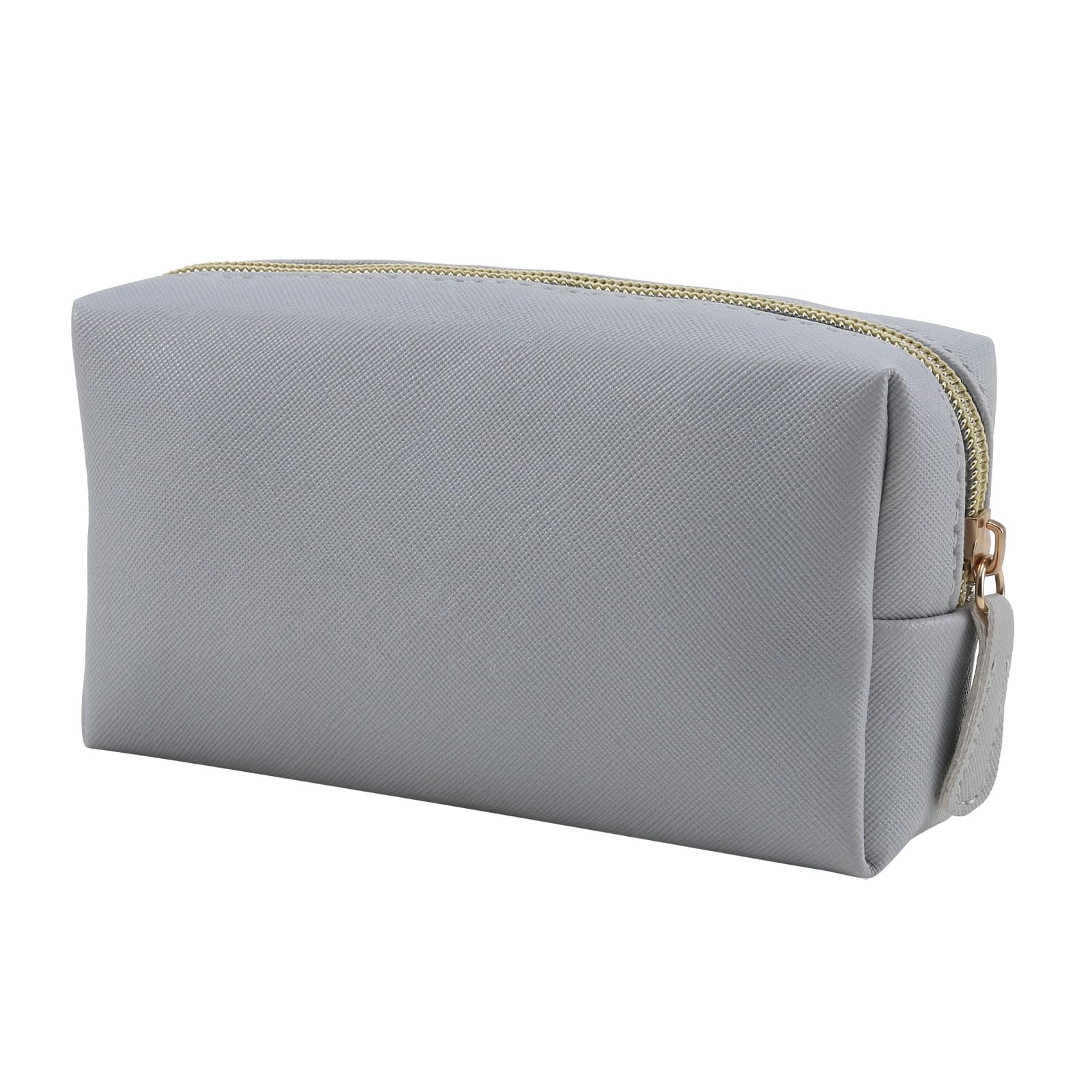 Apooliy Leather Makeup Bag for Purse Travel, Portable Small Cosmetic Organizer for Women and Girls, Make up Bag with Zipper โ image 1