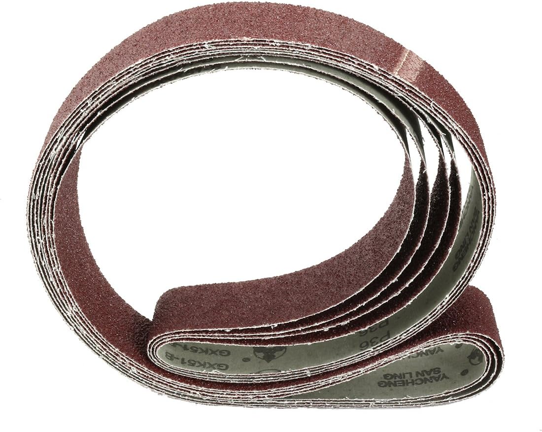 Sourcingmap 2-Inch x 72-Inch Aluminum Oxide Sanding Belt 36 Grits Sandpaper Lapped Joint for Belt Sander 4pcs - Image 4
