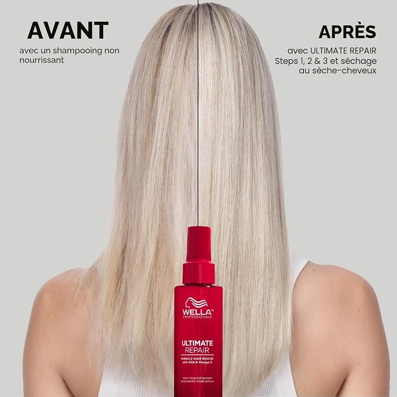 Ultimate Repair Miracle Hair Rescue Sérum capillaire - Réparateur 90 secondes sans rinçage - Spray démêlant avec effet anti-frisottis et anti-fourches - 5 ml