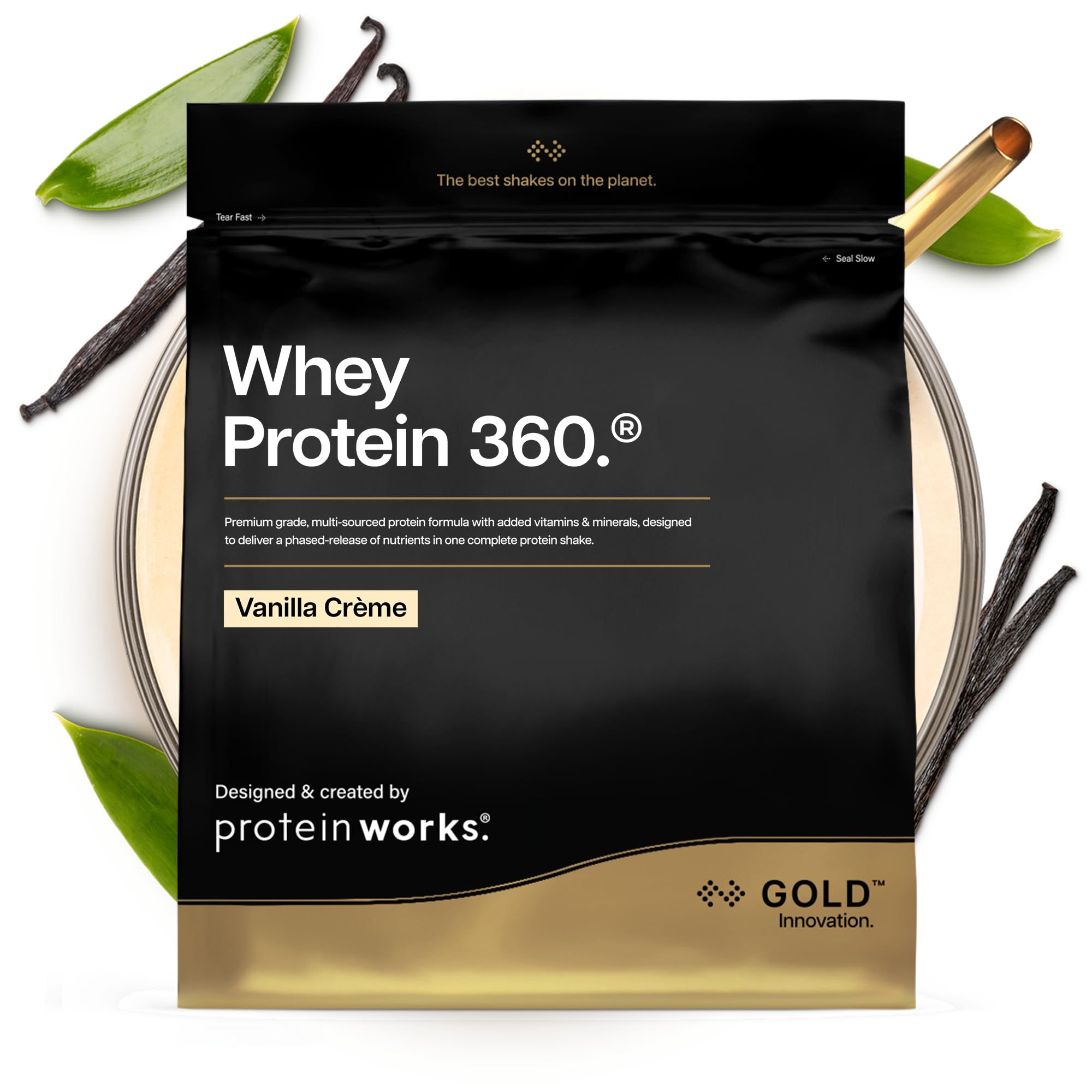 Protein Works | Whey Protein 360 - GOLD Innovation, Whey Protein Powder, Premium Tri-Protein Blend, Digestive Enzymes, 12 Vitamins & Minerals, French Vanilla, 20 Servings, 600g