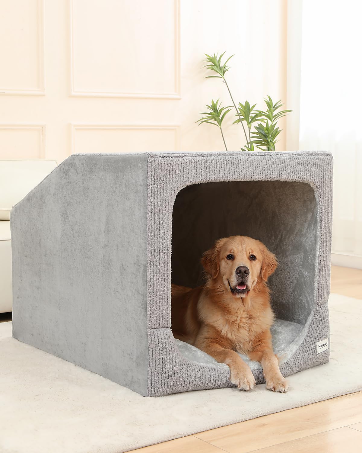 Photo 1 of Hovicaed Indoor Dog House for Extra Large Sized Dogs - Washable Removable Cushion and Cover Dog Bed,Inside Dog House Large Space Strong Support,Waterproof and Nonskid Bottom(XXL)