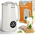 Mooye 35oz Automatic Nut Milk Maker with Nut Milk Bag - Homemade Almond, 10 Blades, Oat, Soy Machine - Auto-operation, 12 Hours Timer, Easy Cleaning - Dairy-Free Beverages with Recipe, Keep Warm