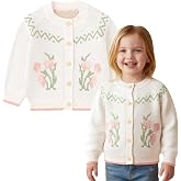 Simplee kids Toddler Girls Knit Cardigan Sweater | Soft and Warm Fabric,Spring and Fall Outdoor and Winter Indoor Daily Casual Wear，for Baby and Little Kids