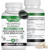 Bravado Labs DAO Supplements Histamine Blocker - DAO Enzyme + Diamine Oxidase & Vitamin C for Daily Histamine Metabolism & Immune Support - 30 ct