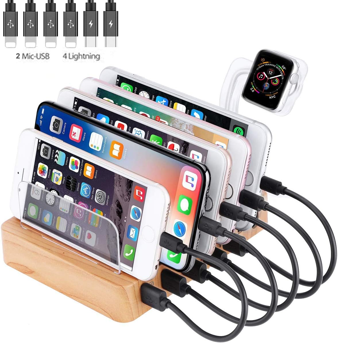 GENESS Charging Station for Multiple Devices, 60W 6 Ports GENESS Charging Station for Multiple Devices, 60W 6 Ports