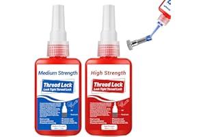 1DFAUL Thread Lock, 50ml x2 Locktight Threadlock Medium and High Strength Lock, Threadlocker Lock & Seal Nuts, Bolts, Stable 