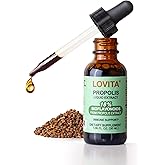 LOVITA Bee Propolis Liquid Extract 500mg, 5:1 Resin Drops with 18% Bioflavonoids, Alcohol-Free Antioxidant, Immune Support & Throat Soothing, Gluten-Free, Non-GMO, 1 Fl Oz (30 mL), 30 Day Supply