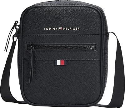 Sac à Bandoulière Homme Essential PU Mini Reporter Petit, Noir (Black), Taille Unique