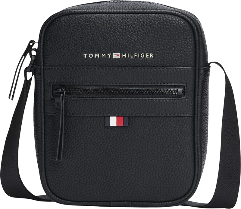 Sac à Bandoulière Homme Essential PU Mini Reporter Petit, Noir (Black), Taille Unique