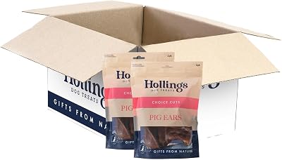 Hollings Pig Ears Dog Treats 100% Natural Grain Free 20 Pack