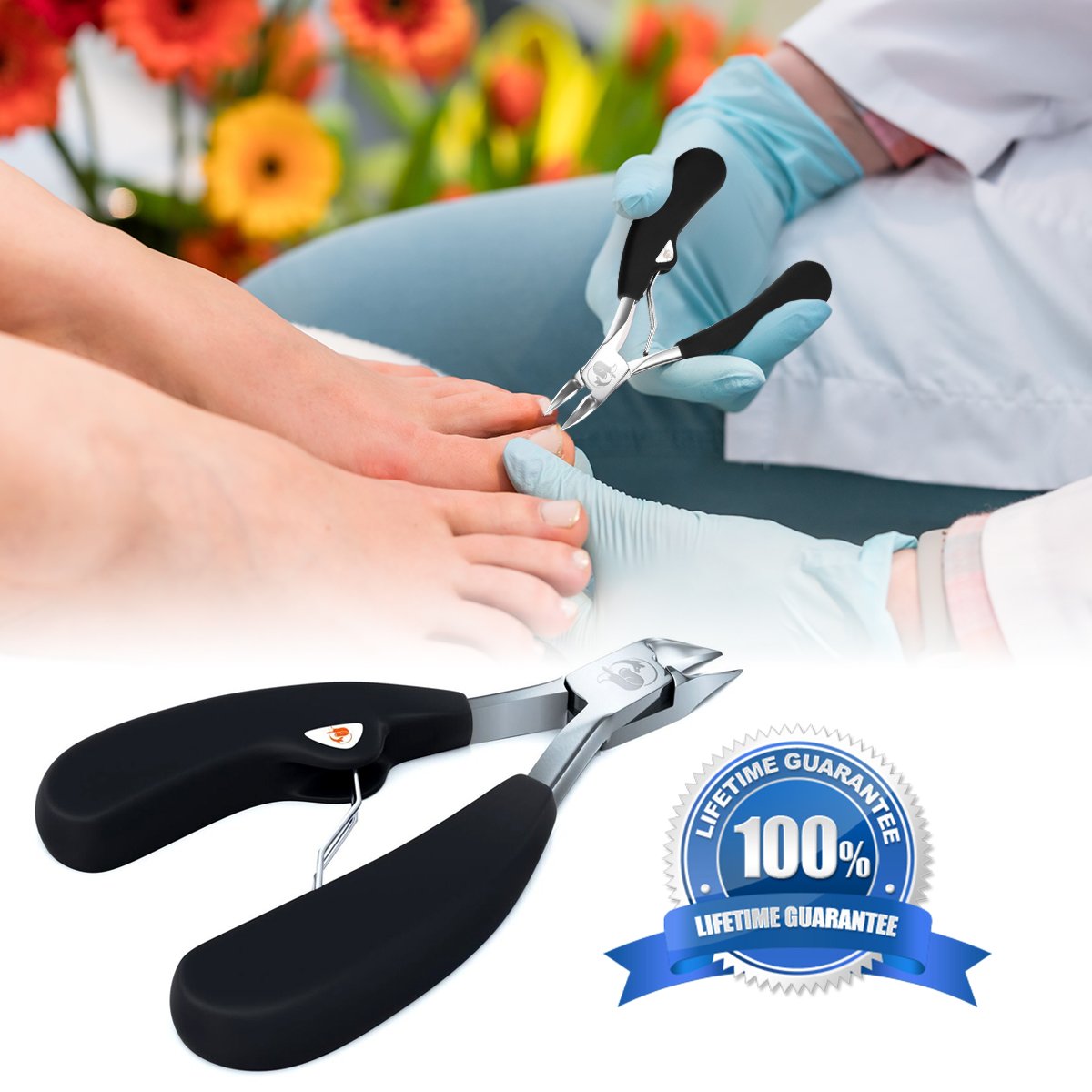 The Original Soft Grip Toenail Clippers by Fox Medical - Surgical Grade Stainless Steel Nail Nippers: Beauty