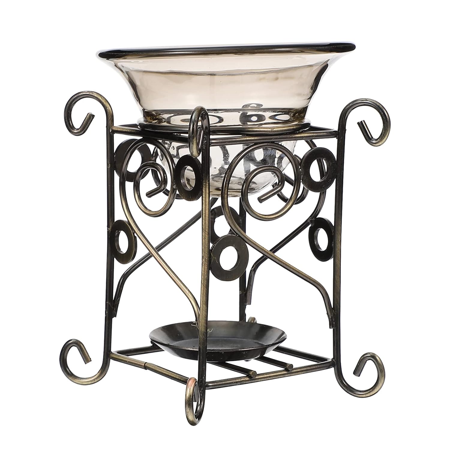 HEALLILY Tealight Candle Holder Essential Oil Burner with Glass Bowl