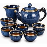 9-Piece Chinese Tea Set,Gongfu Tea Sets For Adults | Japanese Teas Set Gift Boxed Sets Perfect