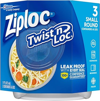 Ziploc Twist 'N Loc Containers, 16 oz 