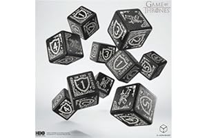 Q-Workshop, Game of Thrones Nights Watch 10xD6 Dice - for Ages 14 and Up