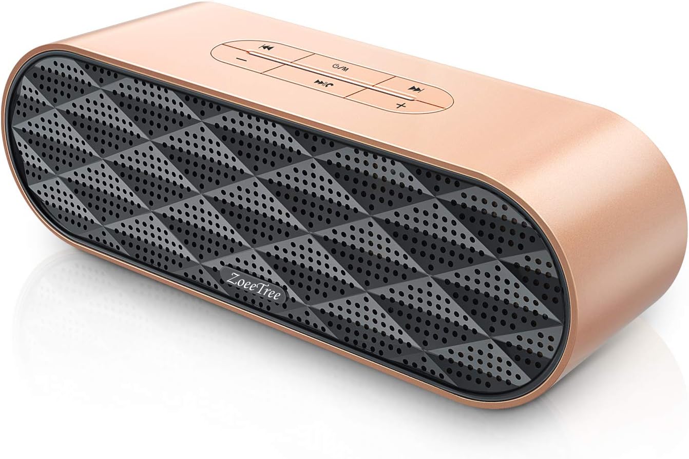 zoeetree S3 Bluetooth 4.2 Speaker 360 Degree Omni-Directional Bass Enhanced 3d stereo sound, Sound Effect, 2 X W Bass Built-in Mic HD DSP noizukyanseringuko-ru TF Card AUX [Dual Driver/Receiver, Wireless Speaker/Built-in Microphone with] Indoor Outdoor Car For Iphone, Ipad, Samsung, Smartphones Andriod Tablet PC, or Anything Else applying to