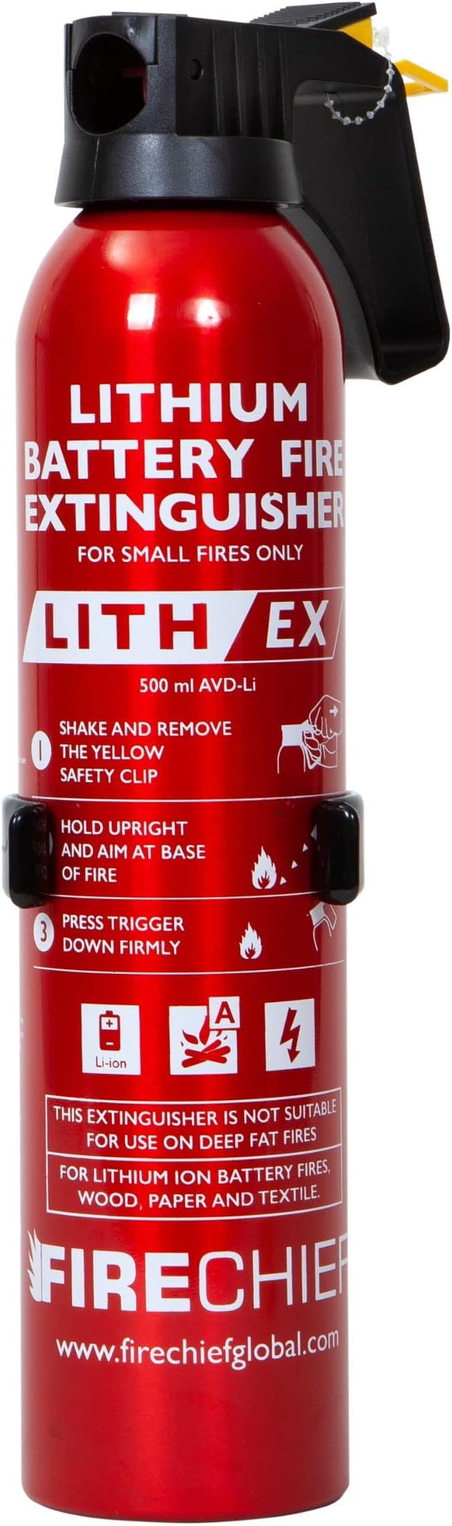 Firechief Lith-Ex 500ml Lithium-ion Battery Fire Extinguisher