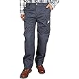 BOCOMAL FR Pants for Men Double Front Flame Resistant Cargo 10 Multi-Pockets Elastic Waist Work Pants