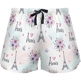 Hrzdove Pajama Shorts for Women Womens Boxers Lounge Bottoms PJ Beach Shorts for Sport