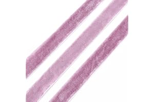 About 50 Yards Single Face Velvet Ribbon, Old Rose Velvet Ribbons, Craft Accessories for Gift Wrapping Hair Bows Making Weddi