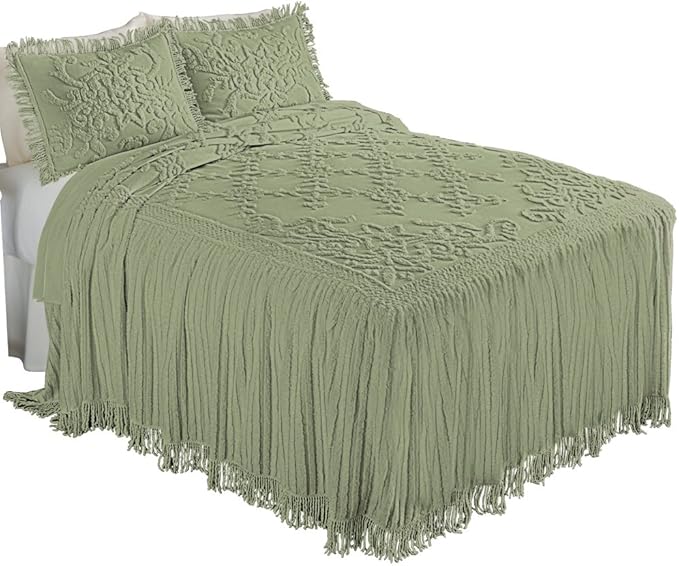 Collections Etc Romantic Floral Lattice Chenille