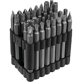 Performance Tool W8659 32-Piece Security Bit Set | Tamper resistant Torx star, hex, tri-wing, and spanner bits. Fits power drills and screw guns