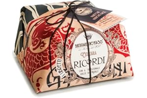 BreraMilano Panettone with Candied Chestnut Pieces Marron Glaces by G Cova - Hand Wrapped - 750 grams