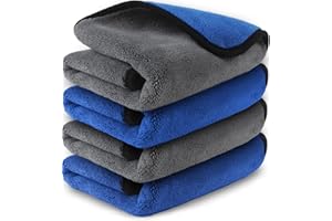 Airlab Microfiber Car Drying Towels 800GSM Thick Plush Cleaning Cloths Auto Detailing Quick Dry Wash Cloth for Interior & Ext