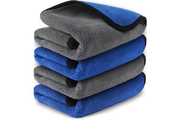 Airlab Microfiber Car Drying Towels 800GSM Thick Plush Cleaning Cloths Auto Detailing Quick Dry Wash Cloth for Interior & Ext