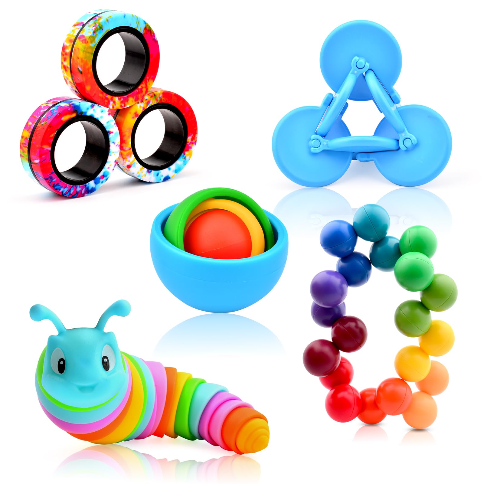Photo 1 of Fidget Toys for Kids 8-12 Pack, Sensory Toys Set Easter Basket Stuffers for Teens Adults Autism, Fidget Slug, Sensory Ball Desk Toy Stress Relief Toys for ADHD Toddler