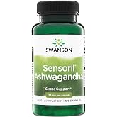 Swanson Sensoril Ashwagandha 125 Milligrams, 120 Capsules | Helps the Body Adapt to Stress, Supports a Healthy Response to Daily Stress and Promotes Calm Relaxation